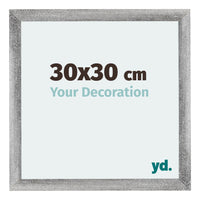 Mura MDF Fotokader 30x30cm Grijs Geveegd Voorzijde Maat | Yourdecoration.be
