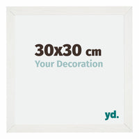 Mura MDF Fotokader 30x30cm Wit Geveegd Voorzijde Maat | Yourdecoration.be