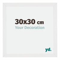 Mura MDF Fotokader 30x30cm Wit Hoogglans Voorzijde Maat | Yourdecoration.be