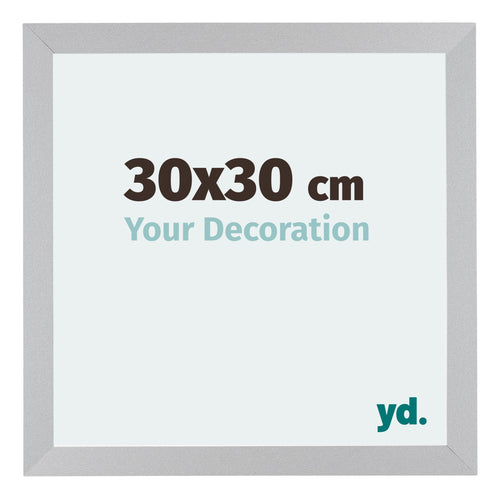 Mura MDF Fotokader 30x30cm Zilver Mat Voorzijde Maat | Yourdecoration.be