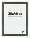 Mura MDF Fotokader 30x40cm Blauw Goud Gemeleerd Voorzijde Maat | Yourdecoration.be