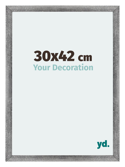Mura MDF Fotokader 30x42cm Grijs Geveegd Voorzijde Maat | Yourdecoration.be