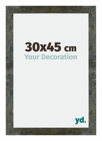 Mura MDF Fotokader 30x45cm Blauw Goud Gemeleerd Voorzijde Maat | Yourdecoration.be