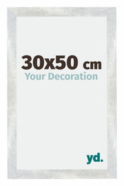 Mura MDF Fotokader 30x50cm Zilver Glanzend Vintage Voorzijde Maat | Yourdecoration.be
