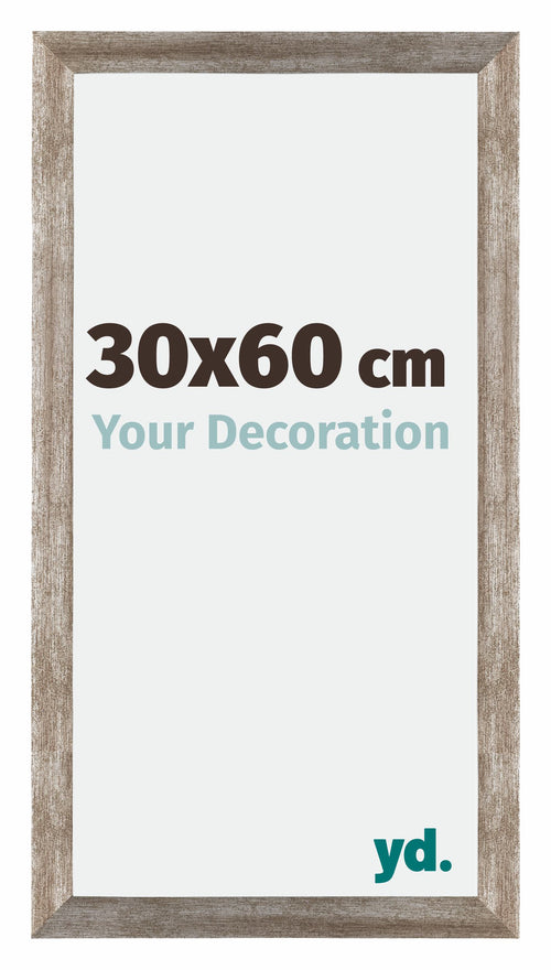 Mura MDF Fotokader 30x60cm Metaal Vintage Voorzijde Maat | Yourdecoration.be