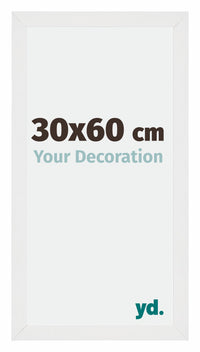 Mura MDF Fotokader 30x60cm Wit Hoogglans Voorzijde Maat | Yourdecoration.be