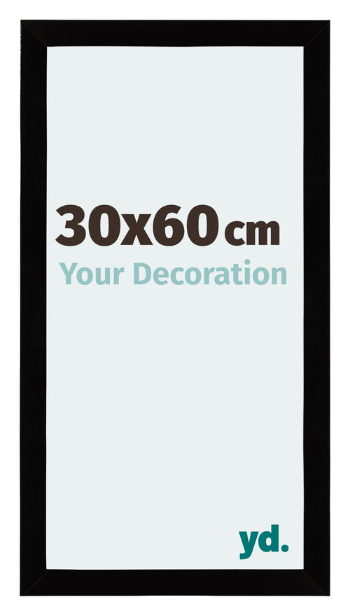 Mura MDF Fotokader 30x60cm Zwart Hoogglans Voorzijde Maat | Yourdecoration.be