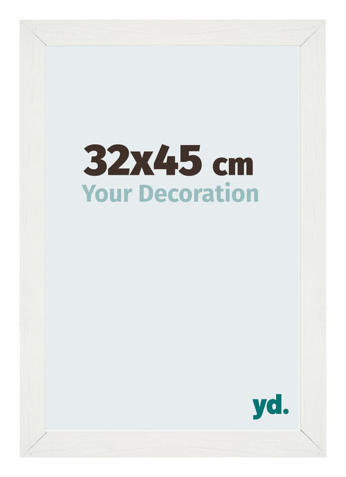 Mura MDF Fotokader 32x45cm Wit Geveegd Voorzijde Maat | Yourdecoration.be