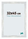 Mura MDF Fotokader 32x45cm Zilver Glanzend Vintage Voorzijde Maat | Yourdecoration.be