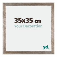 Mura MDF Fotokader 35x35cm Metaal Vintage Voorzijde Maat | Yourdecoration.be