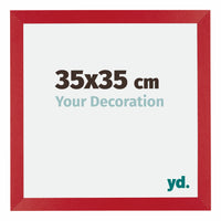 Mura MDF Fotokader 35x35cm Rood Voorzijde Maat | Yourdecoration.be