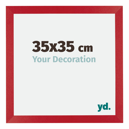 Mura MDF Fotokader 35x35cm Rood Voorzijde Maat | Yourdecoration.be