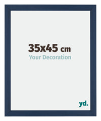 Mura MDF Fotokader 35x45cm Donkerblauw Geveegd Voorzijde Maat | Yourdecoration.be