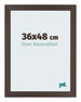 Mura MDF Fotokader 36x48cm Eiken Donker Voorzijde Maat | Yourdecoration.be