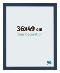 Mura MDF Fotokader 36x49cm Donkerblauw Geveegd Voorzijde Maat | Yourdecoration.be