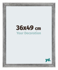 Mura MDF Fotokader 36x49cm Grijs Geveegd Voorzijde Maat | Yourdecoration.be
