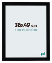 Mura MDF Fotokader 36x49cm Zwart Hoogglans Voorzijde Maat | Yourdecoration.be