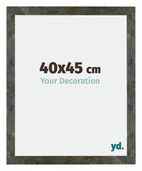 Mura MDF Fotokader 40x45cm Blauw Goud Gemeleerd Voorzijde Maat | Yourdecoration.be