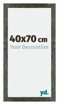 Mura MDF Fotokader 40x70cm Blauw Goud Gemeleerd Voorzijde Maat | Yourdecoration.be