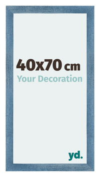 Mura MDF Fotokader 40x70cm Helder Blauw Geveegd Voorzijde Maat | Yourdecoration.be