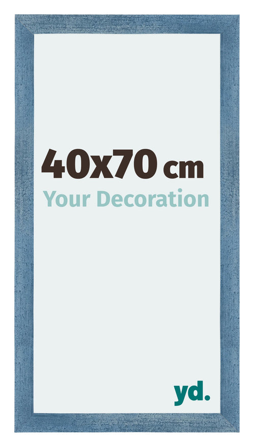 Mura MDF Fotokader 40x70cm Helder Blauw Geveegd Voorzijde Maat | Yourdecoration.be