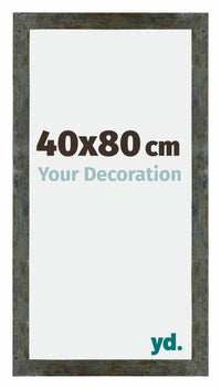 Mura MDF Fotokader 40x80cm Blauw Goud Gemeleerd Voorzijde Maat | Yourdecoration.be