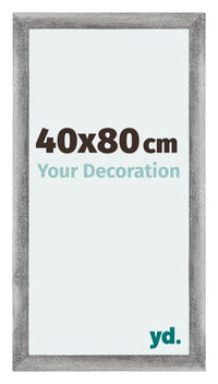 Mura MDF Fotokader 40x80cm Grijs Geveegd Voorzijde Maat | Yourdecoration.be