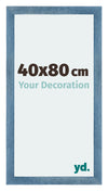 Mura MDF Fotokader 40x80cm Helder Blauw Geveegd Voorzijde Maat | Yourdecoration.be