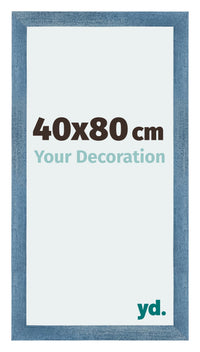 Mura MDF Fotokader 40x80cm Helder Blauw Geveegd Voorzijde Maat | Yourdecoration.be