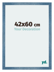 Mura MDF Fotokader 42x60cm Helder Blauw Geveegd Voorzijde Maat | Yourdecoration.be