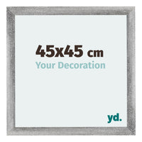 Mura MDF Fotokader 45x45cm Grijs Geveegd Voorzijde Maat | Yourdecoration.be