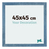 Mura MDF Fotokader 45x45cm Helder Blauw Geveegd Voorzijde Maat | Yourdecoration.be