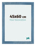Mura MDF Fotokader 45x60cm Helder Blauw Geveegd Voorzijde Maat | Yourdecoration.be