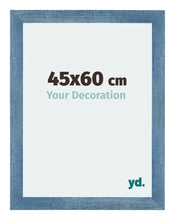 Mura MDF Fotokader 45x60cm Helder Blauw Geveegd Voorzijde Maat | Yourdecoration.be