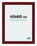 Mura MDF Fotokader 45x60cm Wijnrood Geveegd Voorzijde Maat | Yourdecoration.be