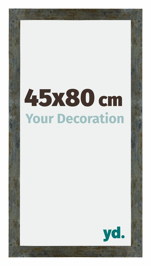 Mura MDF Fotokader 45x80cm Blauw Goud Gemeleerd Voorzijde Maat | Yourdecoration.be