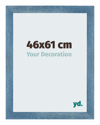 Mura MDF Fotokader 46x61cm Helder Blauw Geveegd Voorzijde Maat | Yourdecoration.be