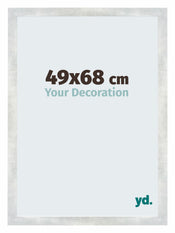 Mura MDF Fotokader 49x68cm Zilver Glanzend Vintage Voorzijde Maat | Yourdecoration.be