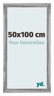 Mura MDF Fotokader 50x100cm Grijs Geveegd Voorzijde Maat | Yourdecoration.be