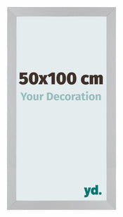 Mura MDF Fotokader 50x100cm Zilver Mat Voorzijde Maat | Yourdecoration.be