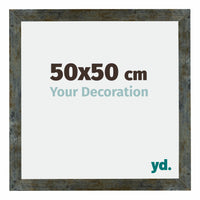 Mura MDF Fotokader 50x50cm Blauw Goud Gemeleerd Voorzijde Maat | Yourdecoration.be