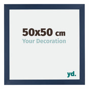 Mura MDF Fotokader 50x50cm Donkerblauw Geveegd Voorzijde Maat | Yourdecoration.be