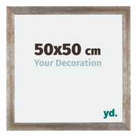 Mura MDF Fotokader 50x50cm Metaal Vintage Voorzijde Maat | Yourdecoration.be