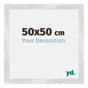 Mura MDF Fotokader 50x50cm Zilver Glanzend Vintage Voorzijde Maat | Yourdecoration.be