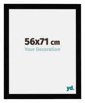 Mura MDF Fotokader 56x71cm Zwart Hoogglans Voorzijde Maat | Yourdecoration.be