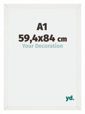 Mura MDF Fotokader 59 4x84cm A1 Wit Geveegd Voorzijde Maat | Yourdecoration.be