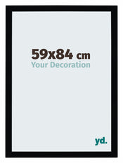 Mura MDF Fotokader 59x84cm Zwart Hoogglans Voorzijde Maat | Yourdecoration.be