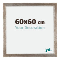 Mura MDF Fotokader 60x60cm Metaal Vintage Voorzijde Maat | Yourdecoration.be