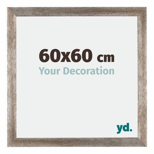 Mura MDF Fotokader 60x60cm Metaal Vintage Voorzijde Maat | Yourdecoration.be