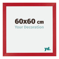 Mura MDF Fotokader 60x60cm Rood Voorzijde Maat | Yourdecoration.be